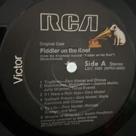 ZERO MOSTEL FIDDLER ON THE ROOF VINYL RECORD - Picture 4 of 7